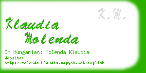 klaudia molenda business card